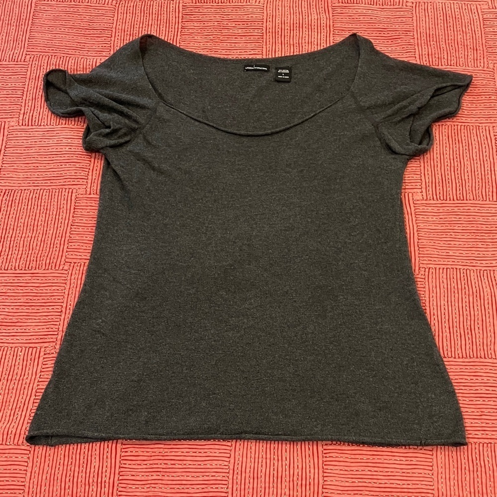 Cashmere women’s large Heather Gray Knit Top